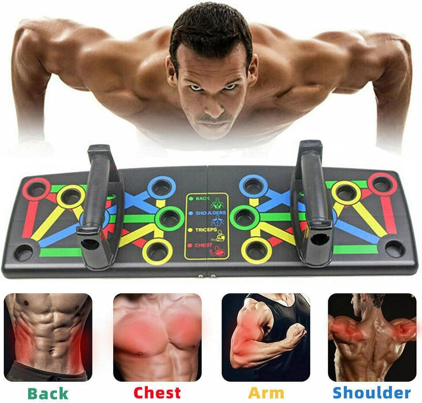 14-in-1 Foldable Push Up Board – Portable Home Workout Fitness Equipment for Chest, Arms & Core Strength Training Free shipping