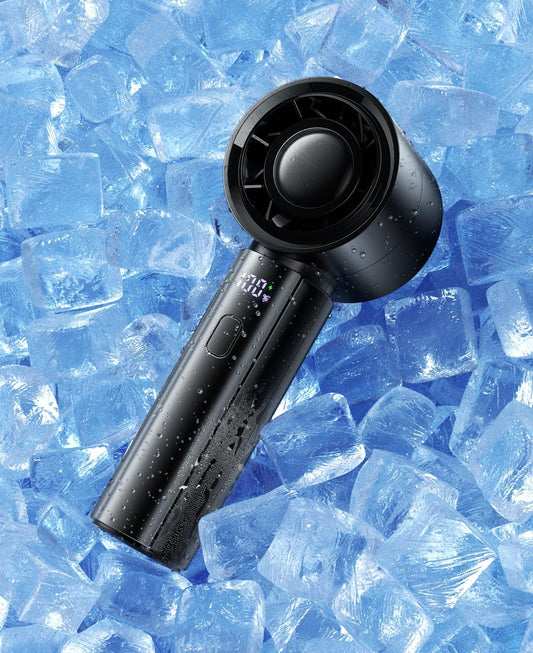 ColdSky Handheld Mini Fan – Portable Rechargeable Fan with 4000mAh Battery and Digital Display