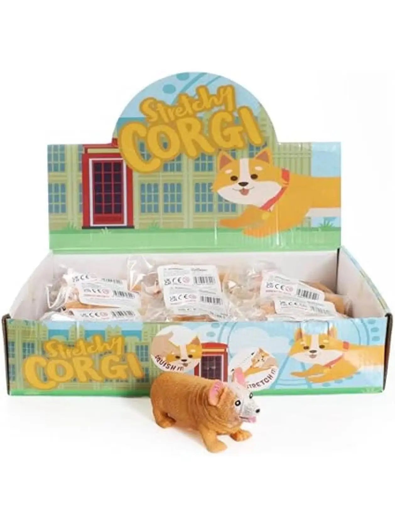 3-Pack Stretchy Corgi Squishy Toys – Soft Dog-Shaped Sensory Fidget Toys