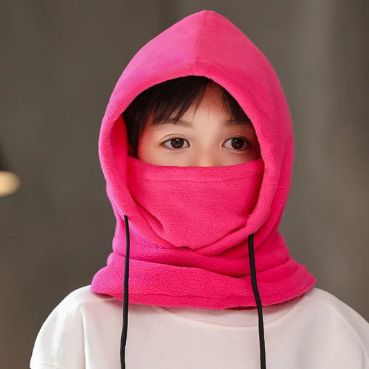 Kids Winter Fleece Balaclava Hat – Warm Windproof Hooded Beanie for Boys and Girls