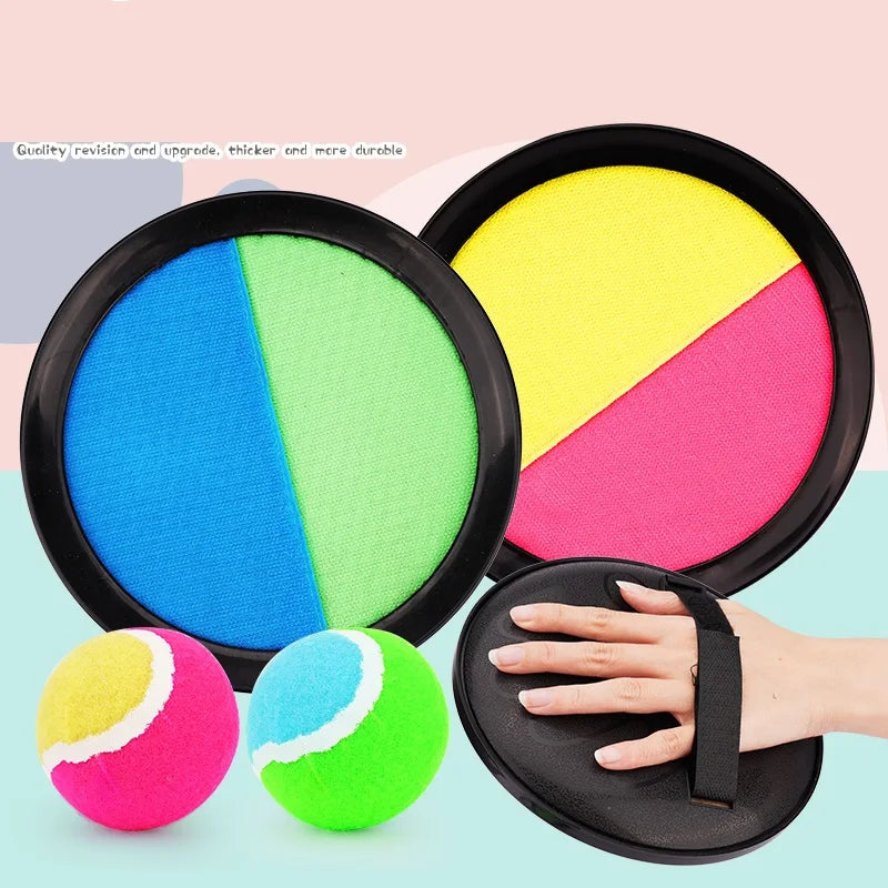 Kids Suction Cup Ball and Sticky Paddle Set – Throwing and Catching Game