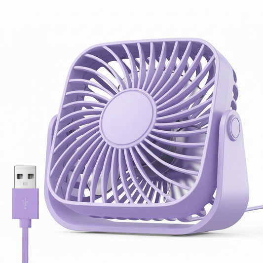 Portable USB Air Cooler Fan – Quiet 3-Speed Personal Desk Cooler