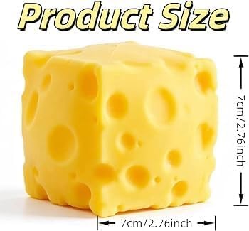 5cm Cheese Squishy Squeeze Toy – Slow Rebound Shapeable Sensory Fidget Toy