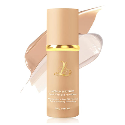 Foundation 4 in 1 - Color Changing Foundation, Medium Spectrum, Hypoallergenic Hydrating Liquid Foundation and Concealer, Long-lasting & Waterproof Natural Finish