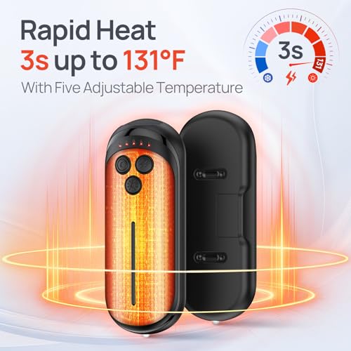 DeeKom Rechargeable Hand Warmers 2 Pack,15H*2 Long Safe Heat