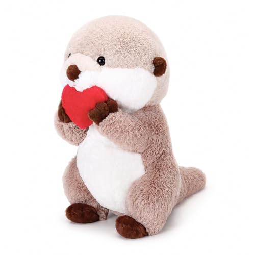 Riuhot Otter Plush Cute Otter Stuffed Animals Soft Otter Plushie Toy Stuffed Otter Gift for Kids Children