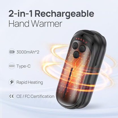 DeeKom Rechargeable Hand Warmers 2 Pack,15H*2 Long Safe Heat