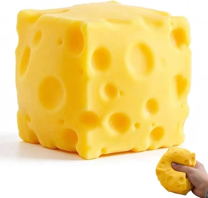 5cm Cheese Squishy Squeeze Toy – Slow Rebound Shapeable Sensory Fidget Toy