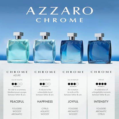 Azzaro Chrome Eau de Toilette for Men – Fresh Citrus Aquatic Woody Cologne