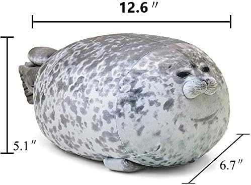 MerryXD Chubby Blob Seal Plush Pillow, (20, 30, 40) Cm Cute Stuffed Animal Toy