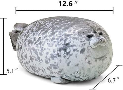 MerryXD Chubby Blob Seal Plush Pillow, (20, 30, 40) Cm Cute Stuffed Animal Toy