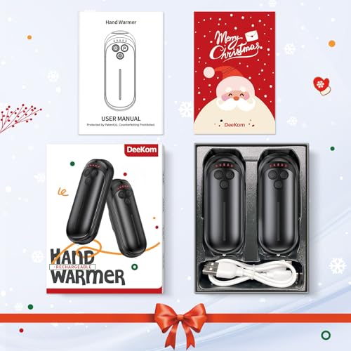 DeeKom Rechargeable Hand Warmers 2 Pack,15H*2 Long Safe Heat