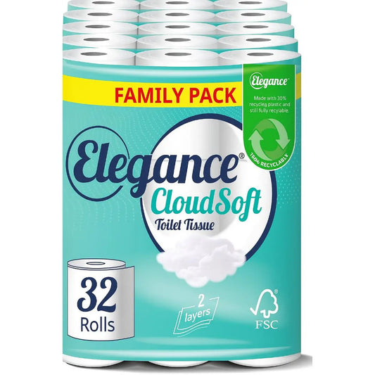 Ultra Soft 2-Ply Toilet Tissue – 32 Roll Bulk Pack