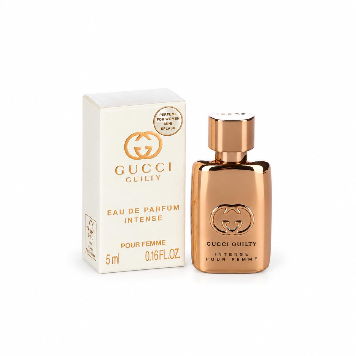 Gucci Guilty Eau de Parfum Intense for Women – Mini Perfume Splash, 0.16 fl oz
