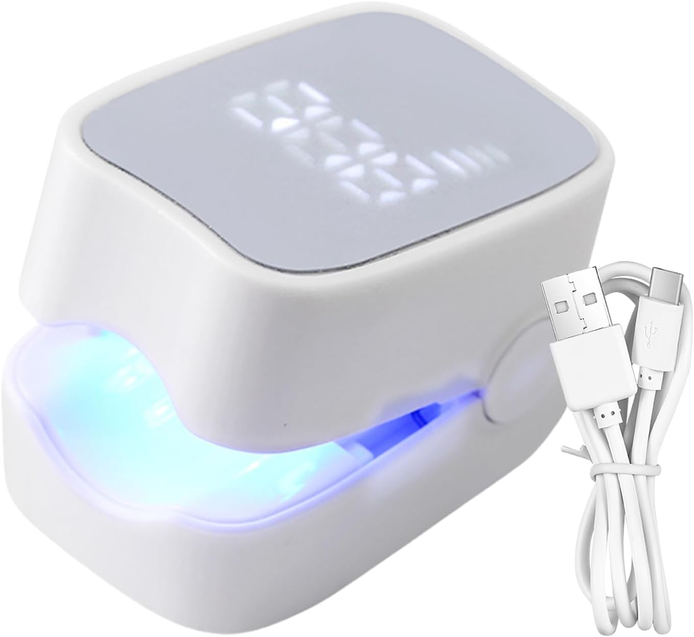 Rechargeable LED Nail Care Device with Digital Display – Portable Nail Dryer