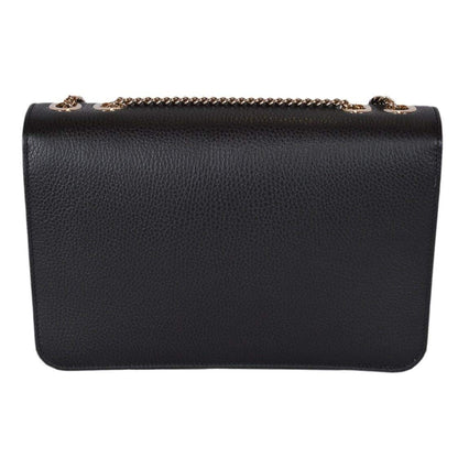 Gucci Women's Black Leather Interlocking GG Crossbody Bag – Model 510304
