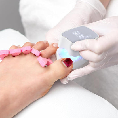 Rechargeable LED Nail Care Device with Digital Display – Portable Nail Dryer