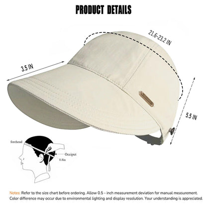 UPF 50+ Women's Wide Brim Sun Hat – UV Protection Packable Hiking & Fishing Hat