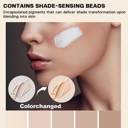 Foundation 4 in 1 - Color Changing Foundation, Medium Spectrum, Hypoallergenic Hydrating Liquid Foundation and Concealer, Long-lasting & Waterproof Natural Finish