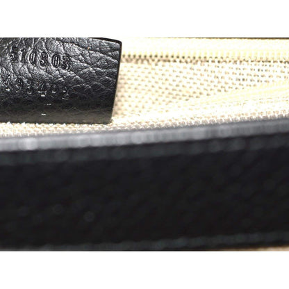 Gucci Women's Black Leather Interlocking GG Crossbody Bag – Model 510304