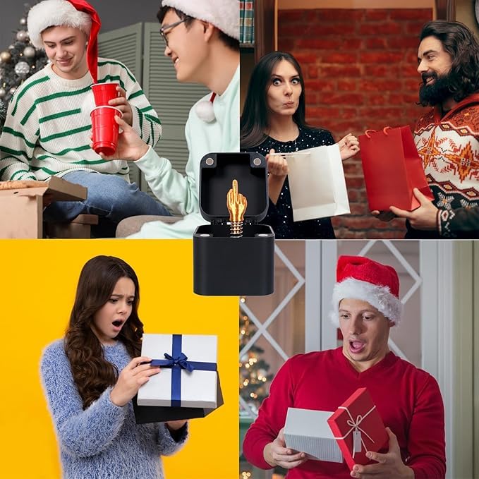 JEANUE Gag Gifts,Funny Birthday Gift for Men,Christmas White Elephant Gifts for Adults,Office Quirky Joke Prank Gift Box