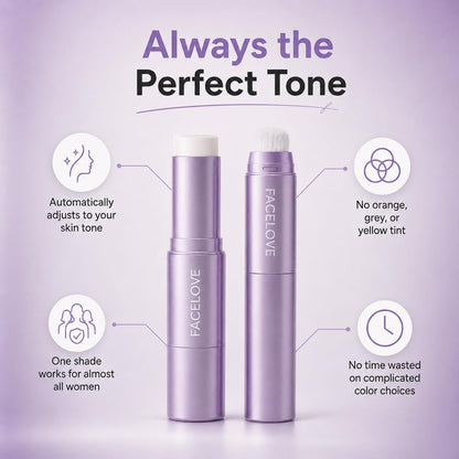 Facelove Foundation Stick, Color Changing Foundation Makeup for Mature Skin