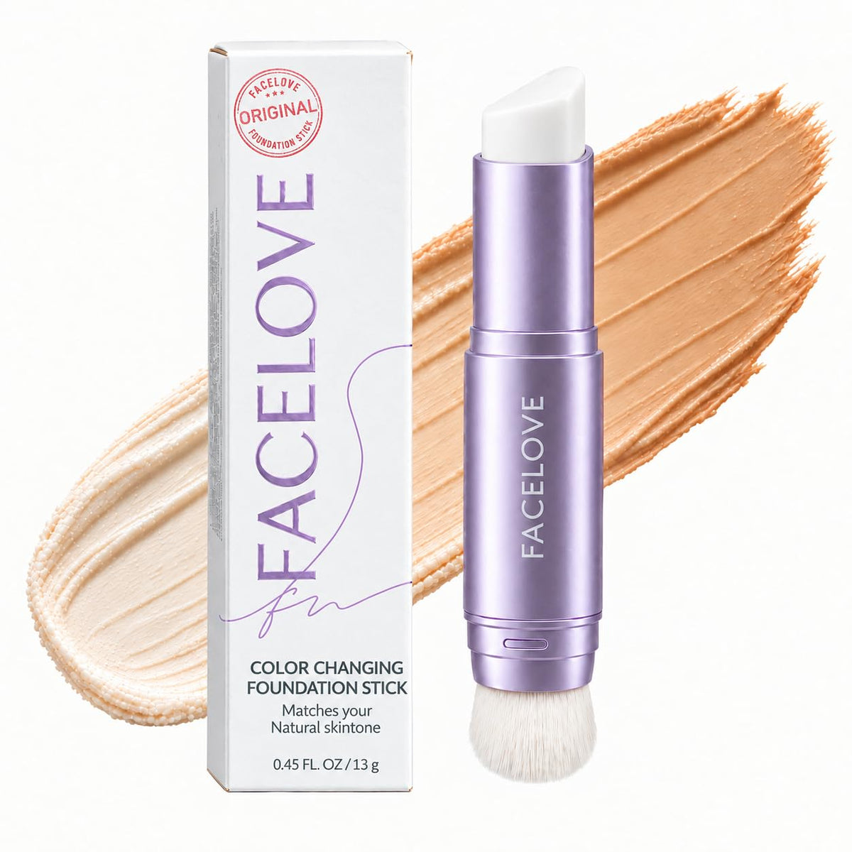 Facelove Foundation Stick, Color Changing Foundation Makeup for Mature Skin