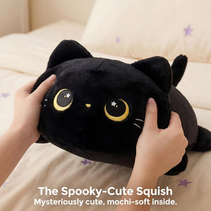 Mewaii Black Cat Plush Pillow 13 Inch – Cute, Soft & Huggable Stuffed Cat Toy