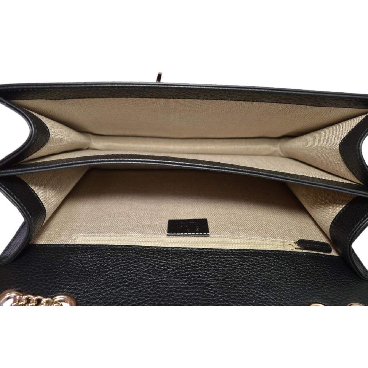 Gucci Women's Black Leather Interlocking GG Crossbody Bag – Model 510304