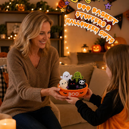 Rosekeep Boo Basket Stuffers for Women, Spooky Stuffed Animals Set