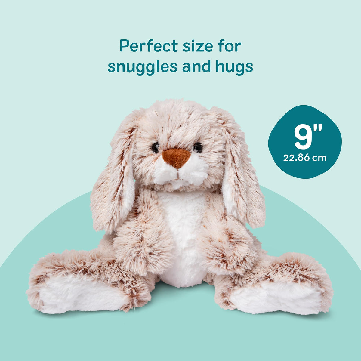 Melissa & Doug Burrow Bunny Stuffed Animal Plushie with Big Feet, Floppy Ears & Fluffy Tail, Adorable Pretend Play Toddler Toys for Girls & Boys 3+, Pack of 12
