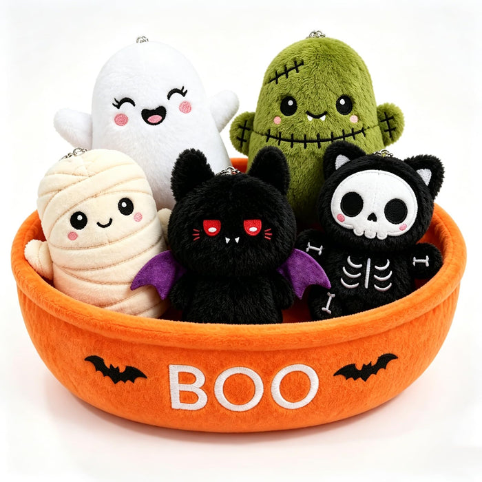 Rosekeep Boo Basket Stuffers for Women, Spooky Stuffed Animals Set