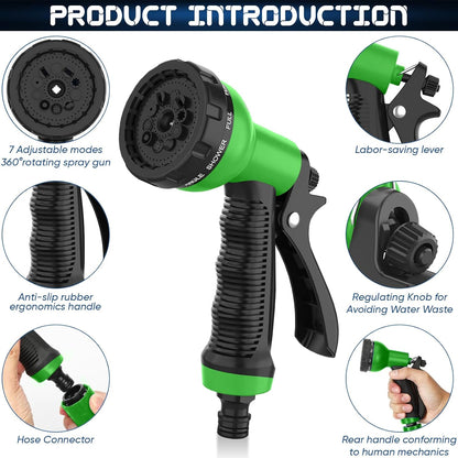 Expandable Garden Hose Pipe with 7-Mode Spray Gun – Flexible Retractable Magic Water Hose (25/50/100 ft) Leak-Proof Garden Hose Free Shipping