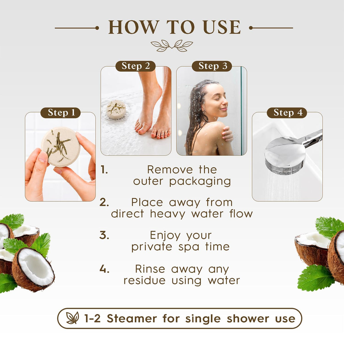 SWCANDY Shower Steamers Aromatherapy 8 Pcs Shower Home Spa
