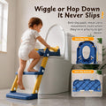 Kids Potty Training Seat with Step Stool | Adjustable Height Toilet Trainer, Comfortable Cushion, Foldable Design for Toddlers & Children