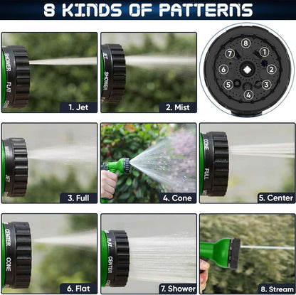 Expandable Garden Hose Pipe with 7-Mode Spray Gun – Flexible Retractable Magic Water Hose (25/50/100 ft) Leak-Proof Garden Hose Free Shipping