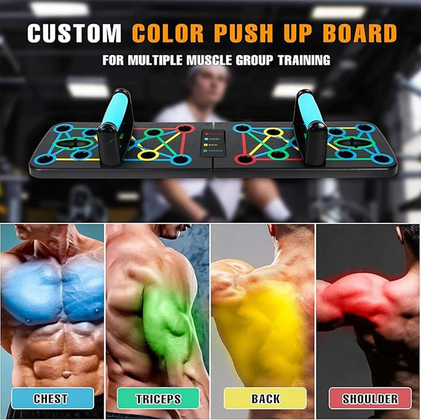 14-in-1 Foldable Push Up Board – Portable Home Workout Fitness Equipment for Chest, Arms & Core Strength Training Free shipping