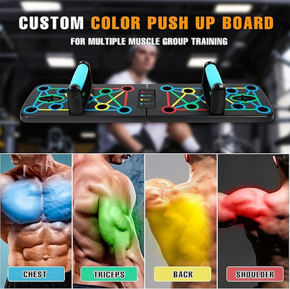 14-in-1 Foldable Push Up Board – Portable Home Workout Fitness Equipment for Chest, Arms & Core Strength Training Free shipping