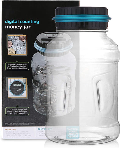 Digital Coin Counting Money Bank Jar with LCD Display – Automatic UK Coin Counter Piggy Bank Saving Pot for Kids & Adults Free Shipping all over UK