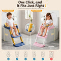 Kids Potty Training Seat with Step Stool | Adjustable Height Toilet Trainer, Comfortable Cushion, Foldable Design for Toddlers & Children