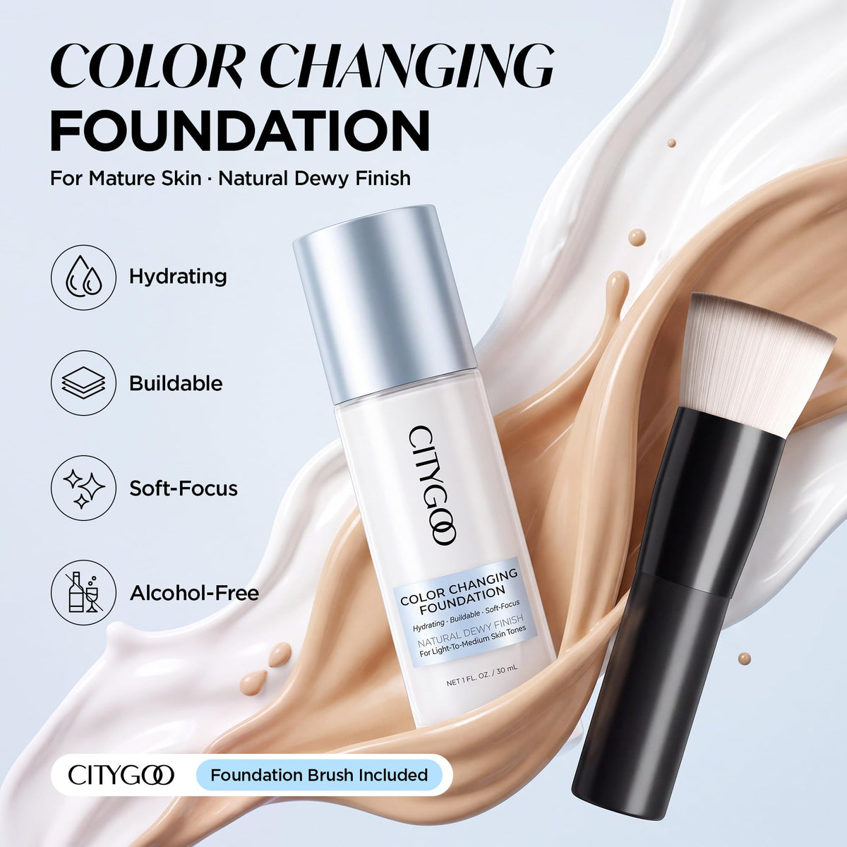 Color Changing Foundation for Mature Skin