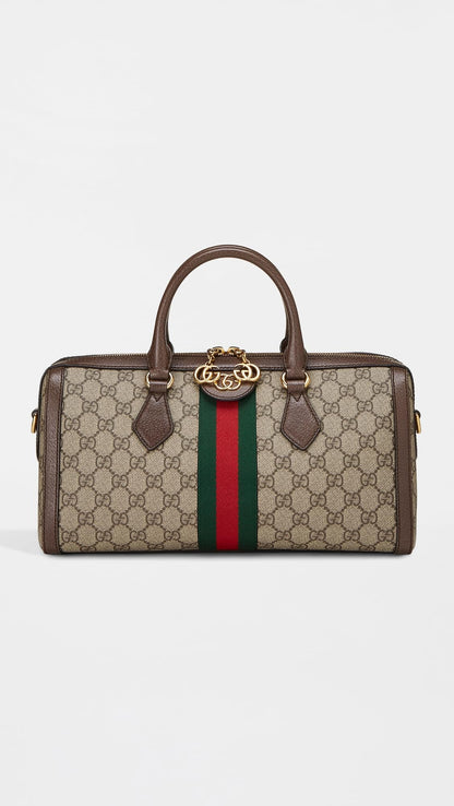 Pre-Loved Gucci Ophidia Top Handle Handbag for Women – Coated Canvas Designer Bag