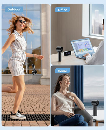 ColdSky Handheld Mini Fan – Portable Rechargeable Fan with 4000mAh Battery and Digital Display