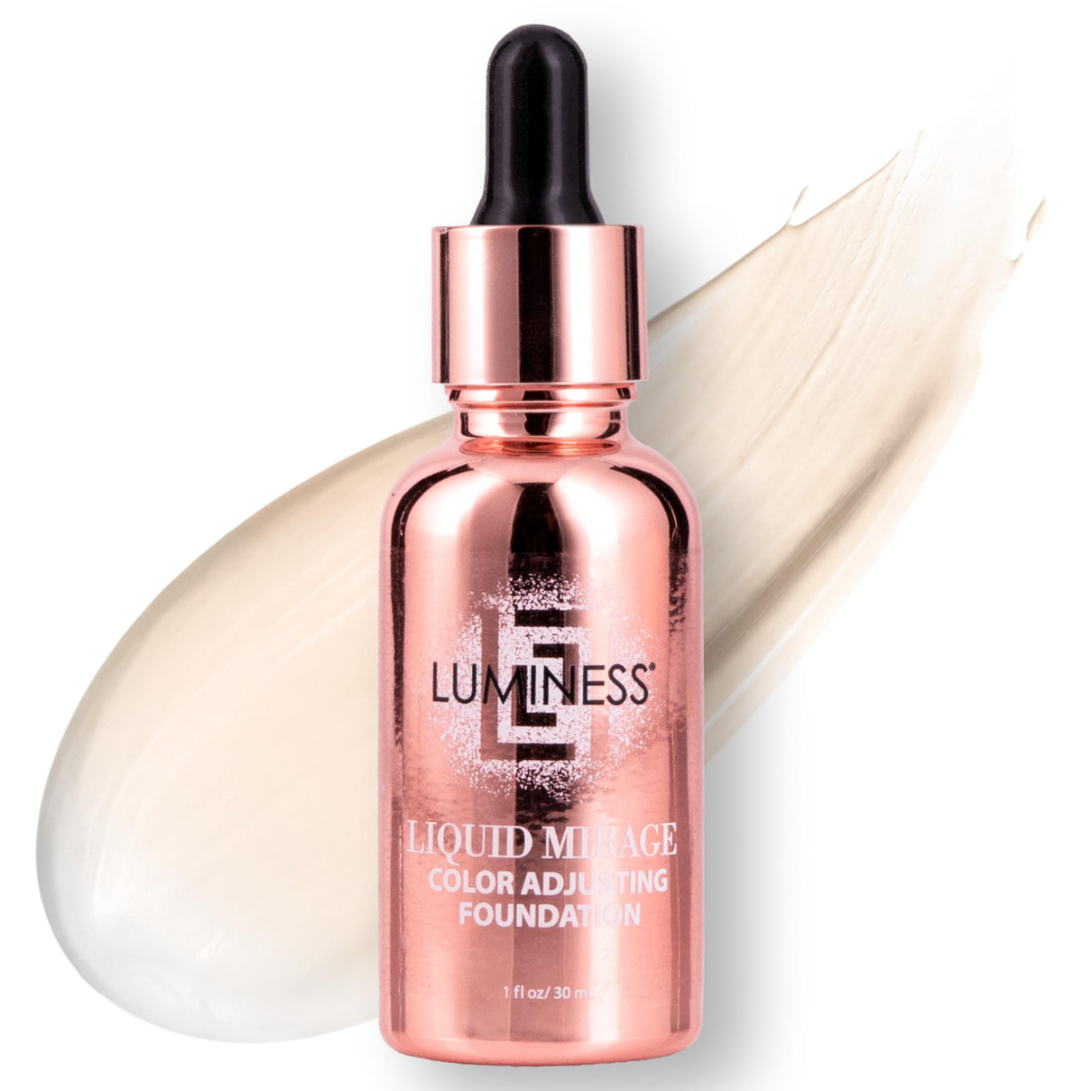 LUMINESS Liquid Mirage Color Changing Foundation for Mature Skin, Skincare-Infused Makeup with Hyaluronic Acid & Vitamin E, Hydrating Liquid Foundation & Concealer Hybrid, Hypoallergenic