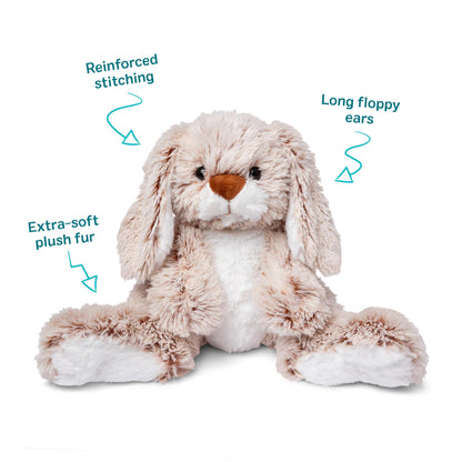 Melissa & Doug Burrow Bunny Stuffed Animal Plushie with Big Feet, Floppy Ears & Fluffy Tail, Adorable Pretend Play Toddler Toys for Girls & Boys 3+, Pack of 12