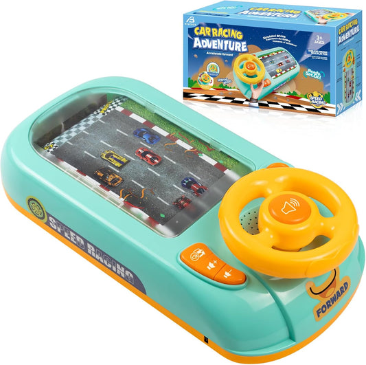 Musical Steering Wheel Toy for Kids | Interactive Driving Racing Game with Sound, Pretend Play Educational Toy for Boys & Girls Ages 3+
