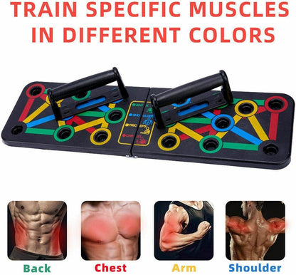 14-in-1 Foldable Push Up Board – Portable Home Workout Fitness Equipment for Chest, Arms & Core Strength Training Free shipping