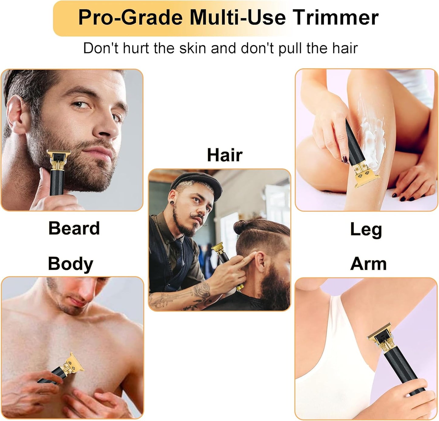 Professional Cordless Hair Clipper & Beard Trimmer – Electric Grooming Kit for Men | Precision Cutting | Free UK Shipping