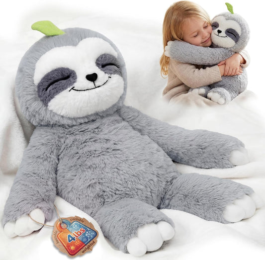 Mewaii Weighted Sloth Plush Toy, 20 Inch 4 lb Heatable and Coolable Stuffed Animal