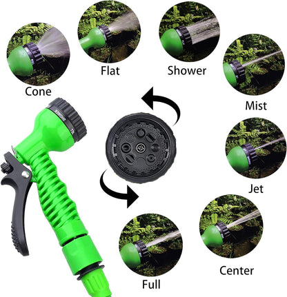 Expandable Garden Hose Pipe with 7-Mode Spray Gun – Flexible Retractable Magic Water Hose (25/50/100 ft) Leak-Proof Garden Hose Free Shipping